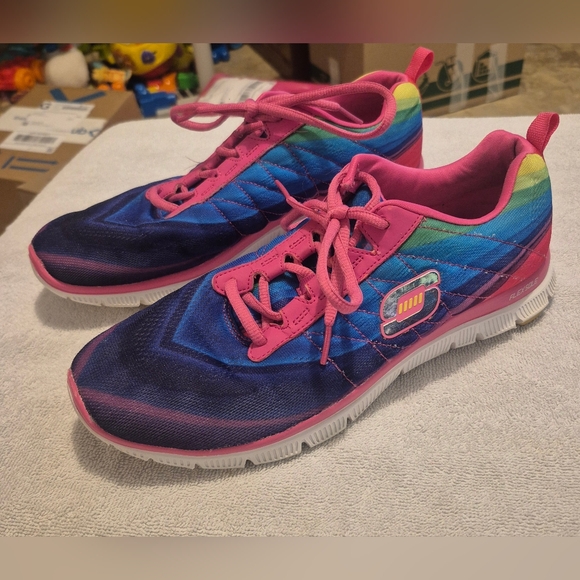 Sketchers Flex Sole Rainbow with Memory Foam Size 10 - Picture 1 of 8